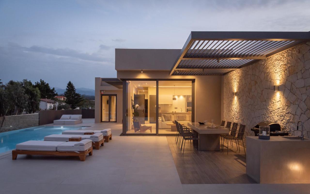 Athina Luxury Villa, With Pool & Walk To The Beach, By Thinkvilla Chania  Luaran gambar